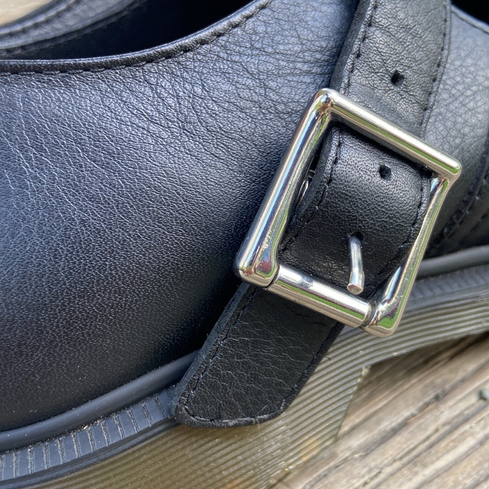 New! Dr. Martens POLLEY PW Black Leather T-Strap Mary Jane Shoe Women's Size 9 - Picture 12 of 14